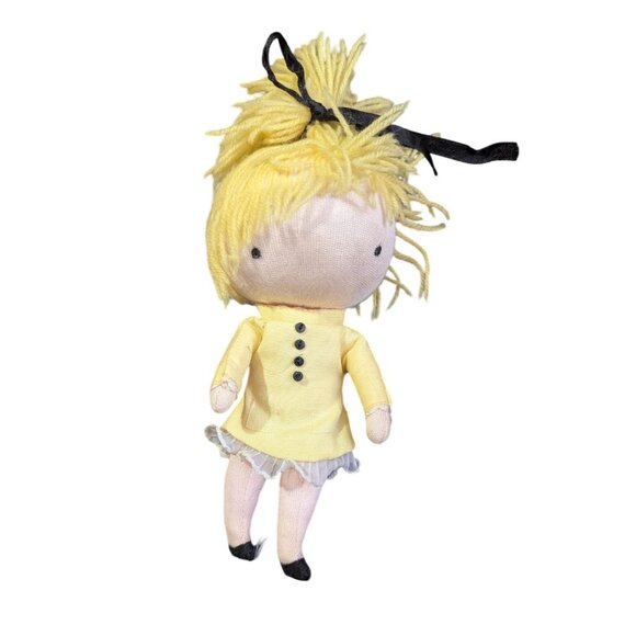 Joan Walsh Anglund Vintage 7-Inch Pocket Cloth Dolls Set Of 2 yellow outfit - Picture 5 of 9